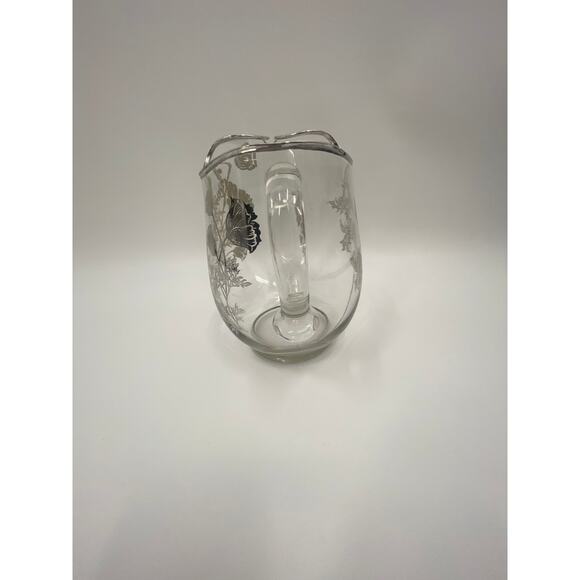 Vintage Sterling Silver Glass Pitcher - Picture 3 of 8
